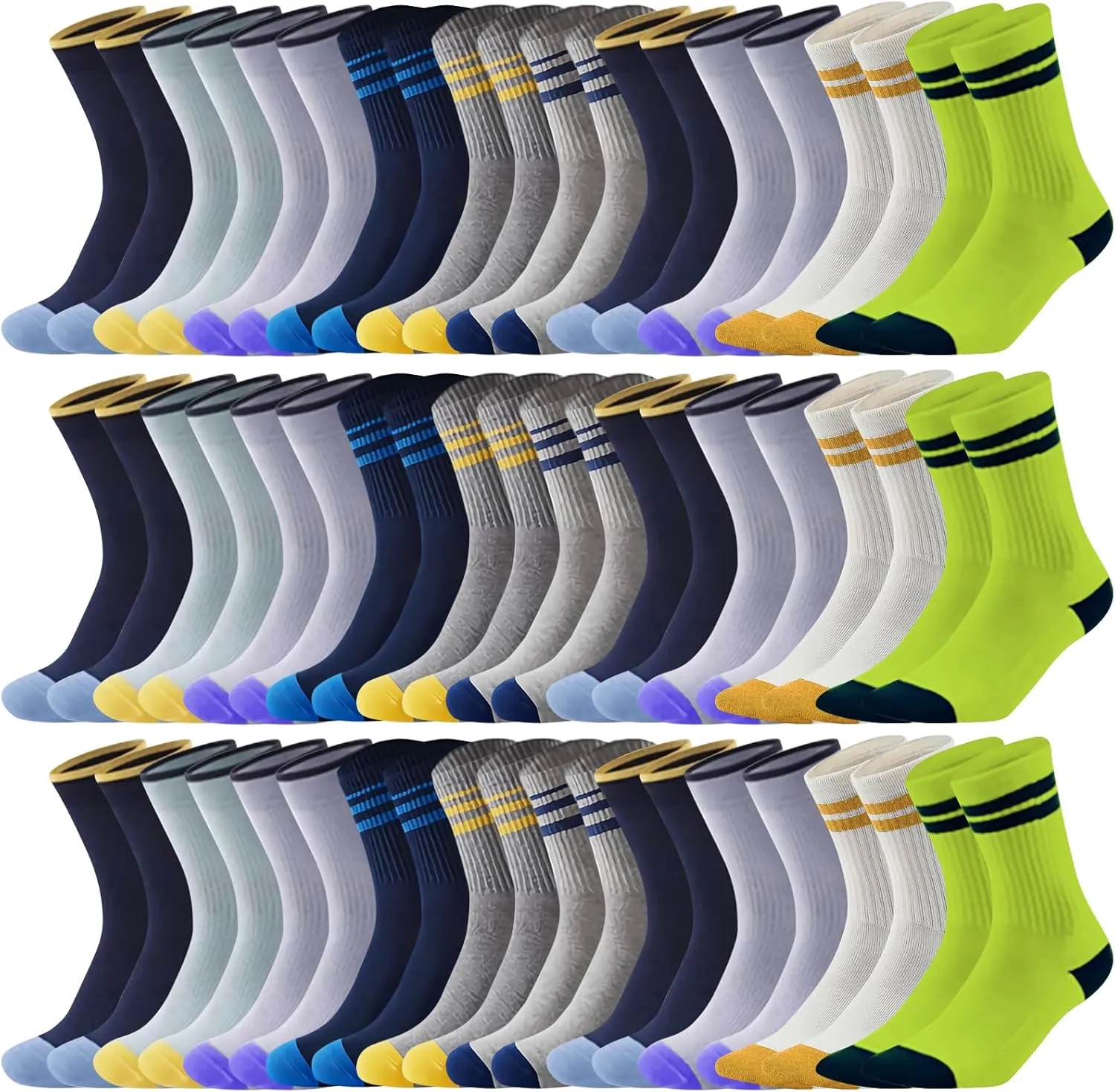 100 Pairs Various Sample Socks Quarter Value Bulk Pack Blind Box Socks for Men Women