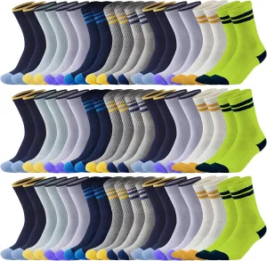 100 Pairs Various Sample Socks Quarter Value Bulk Pack Blind Box Socks for Men Women