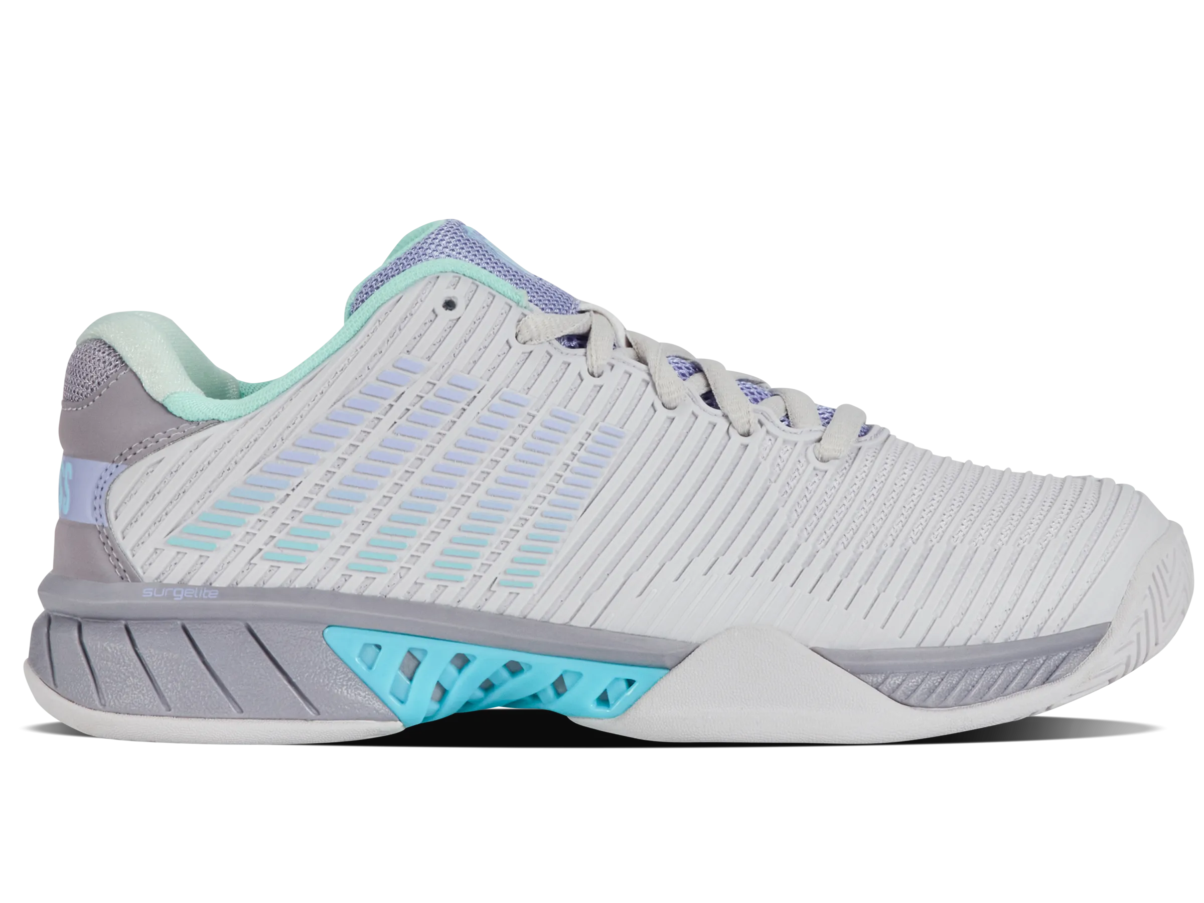 96613-020-M | HYPERCOURT EXPRESS 2 | NIMBUS CLOUD/LILAC GRAY/NEON PURPLE