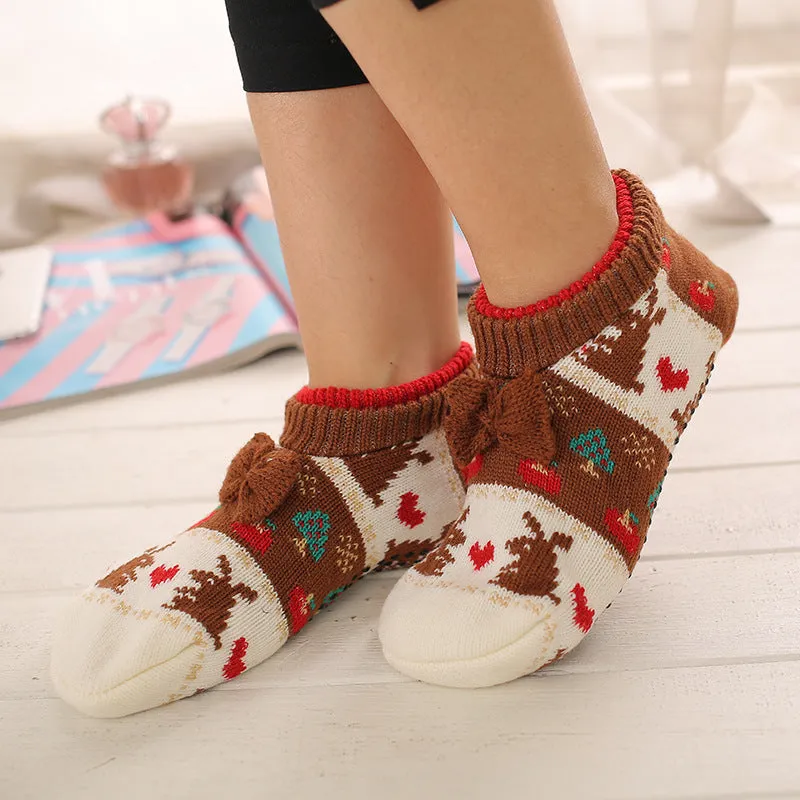 Acrylic Slipper Socks for Women - Non-Slip