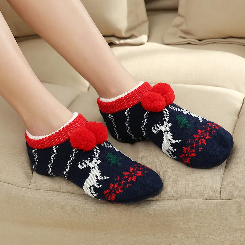 Acrylic Slipper Socks for Women - Non-Slip