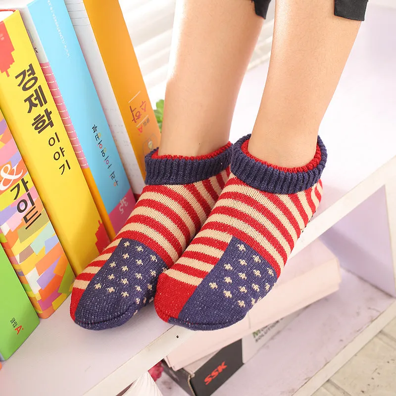 Acrylic Slipper Socks for Women - Non-Slip