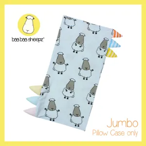 Bed-Time Buddy™ Case Big Sheepz Blue with Color & Stripe tag - Jumbo