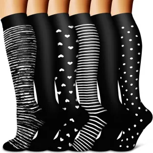 Copper Compression Socks for Women & Men (6 pairs) - Best Support for Nurses, Running, Hiking, Recovery