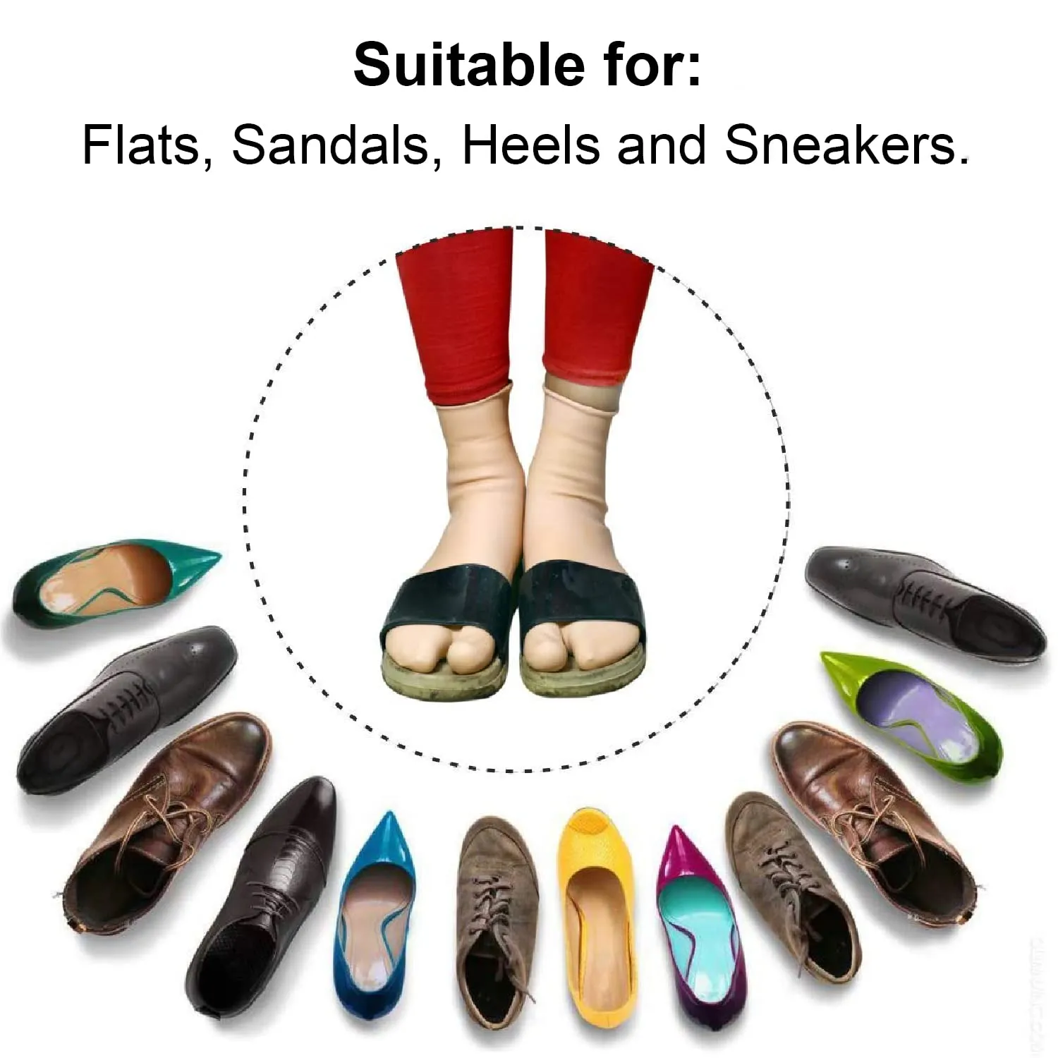 Dr Foot Silicone Socks | Anti Slip Silicone Moisturizing Socks | Dry Cracking Skin | For Both Men & Women | Full Length, Large Size – 1 Pair (Pack of 10)