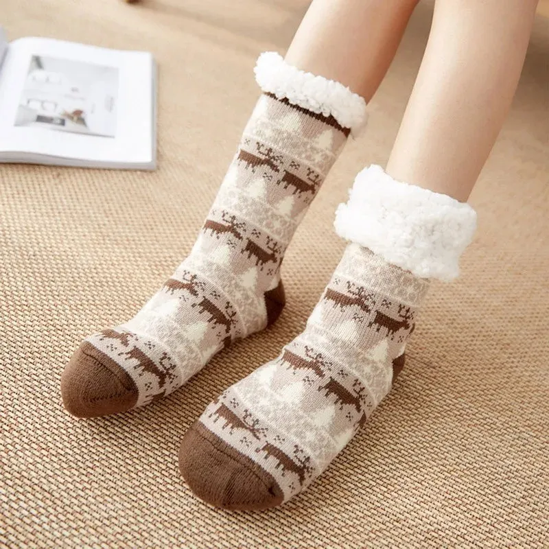 Festive Slipper Socks for Women