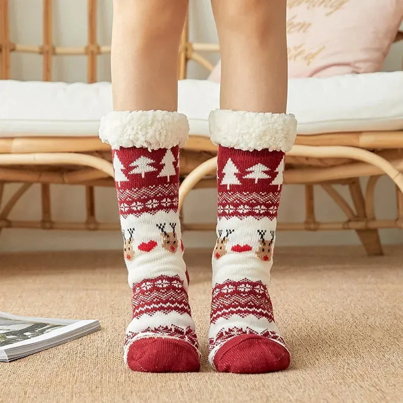 Festive Slipper Socks for Women