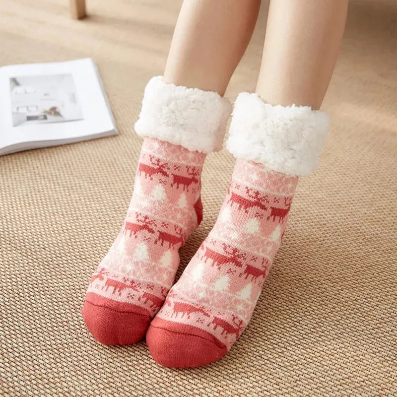 Festive Slipper Socks for Women