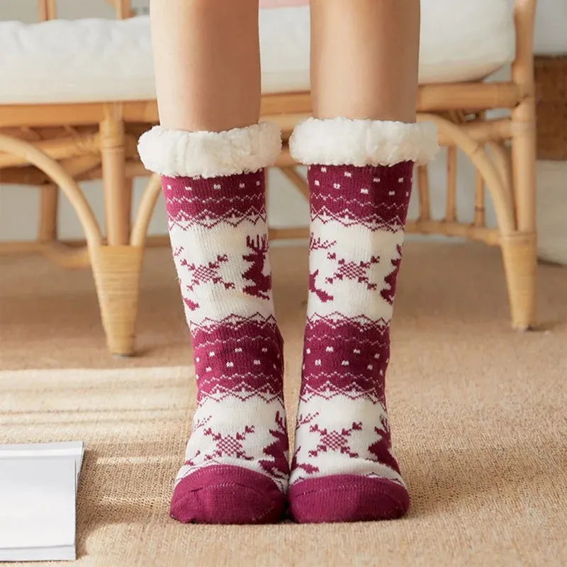 Festive Slipper Socks for Women