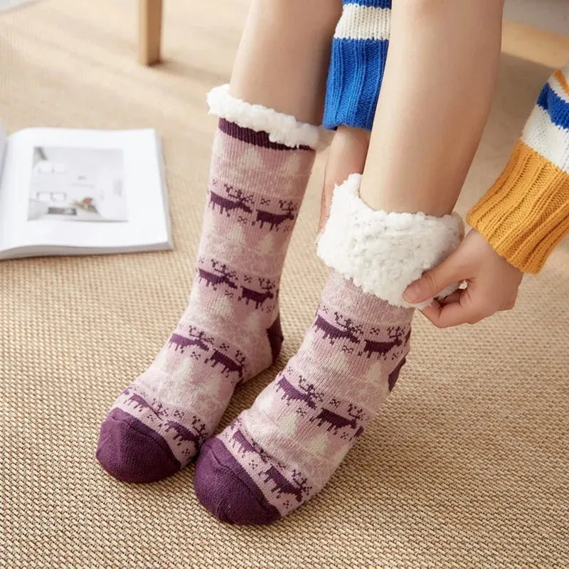 Festive Slipper Socks for Women