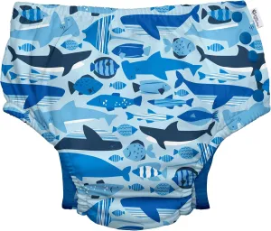 green sprouts Snap Reusable Absorbent Swimsuit Diaper, Light Pink Pinstripe, 24 Month