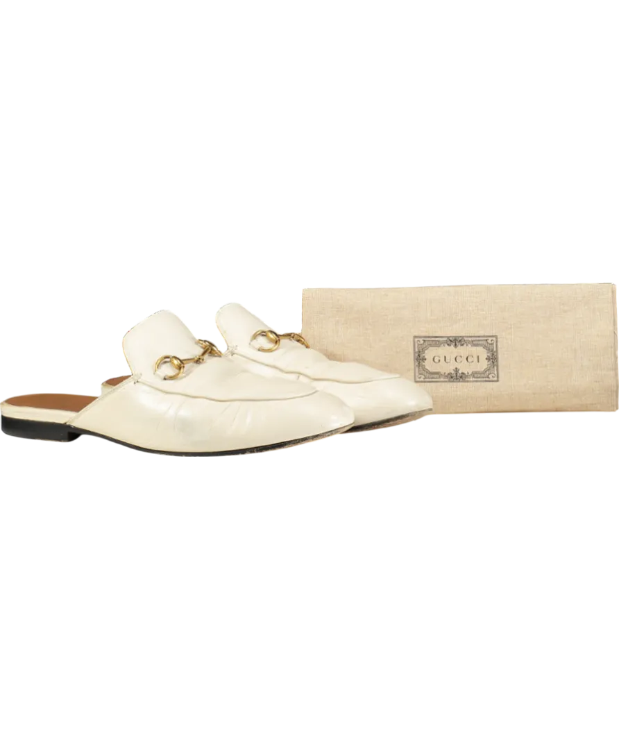 Gucci Cream Princetown Slipper UK 6.5 EU 39.5 👠