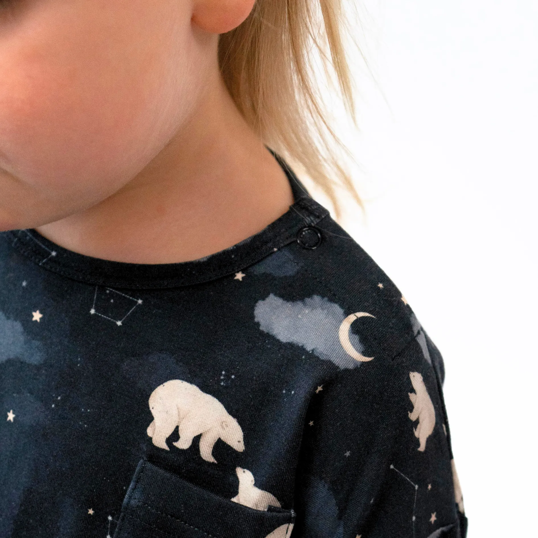 L/S Baggy Pocket Tee - Polar Bears