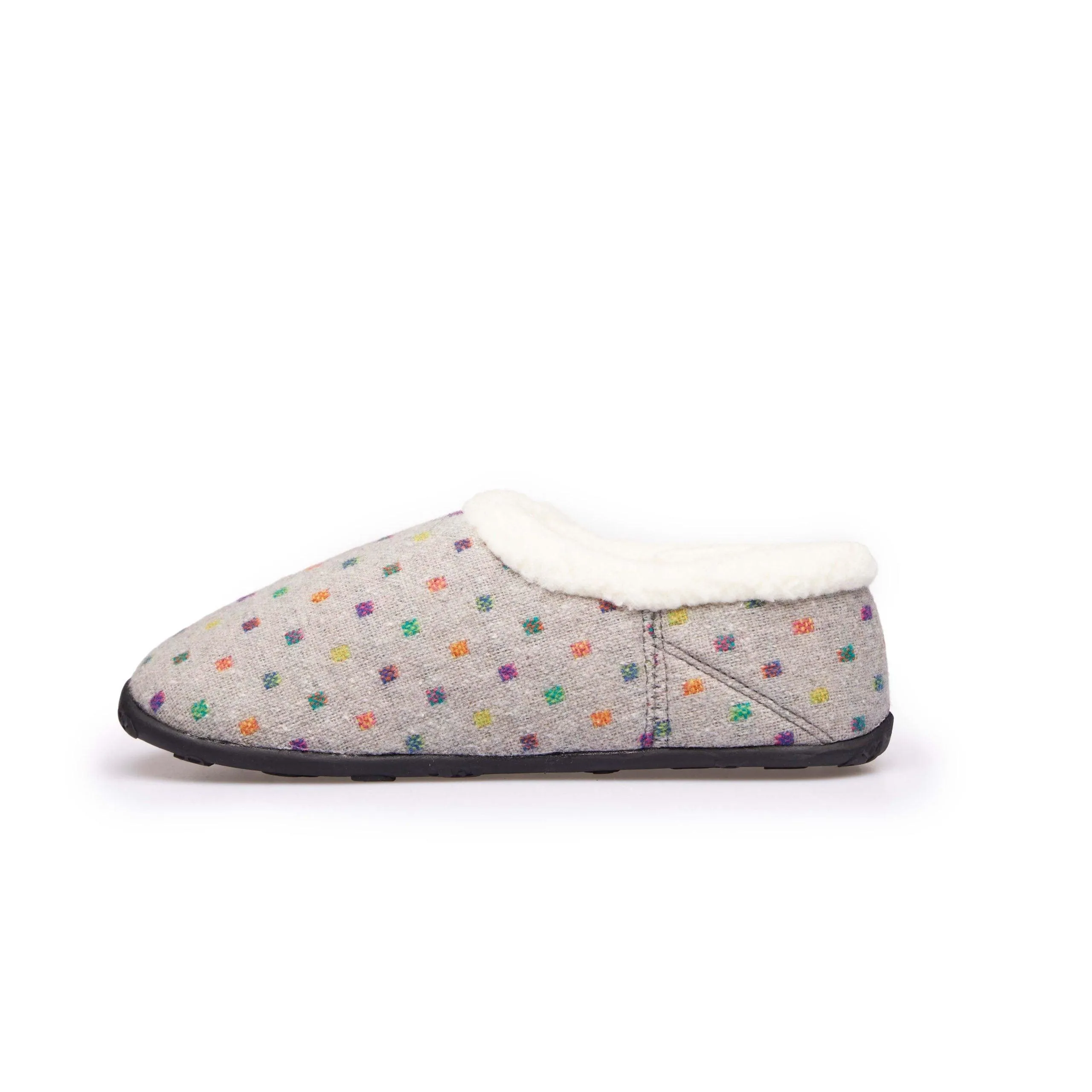 Olivia - Grey Multi Spot Women's Slippers