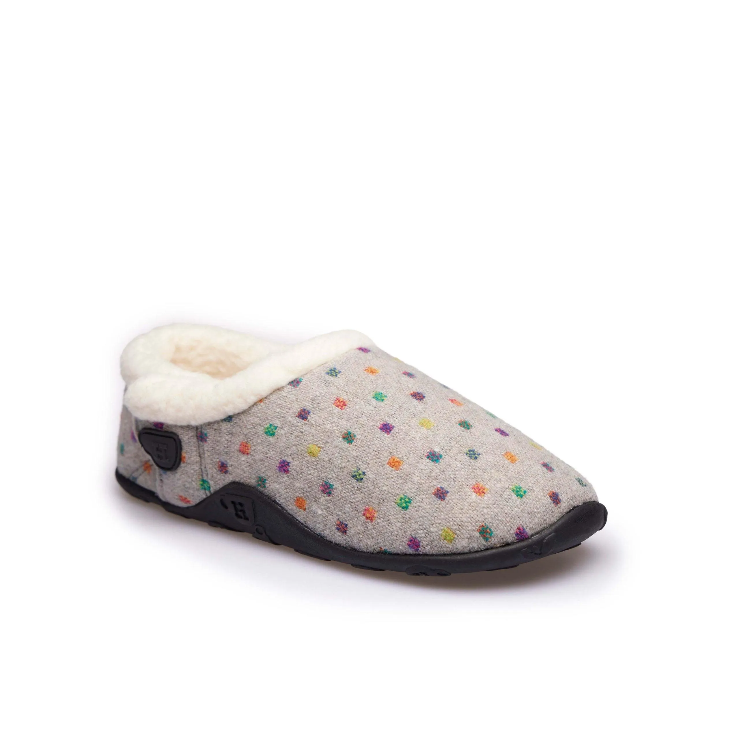 Olivia - Grey Multi Spot Women's Slippers
