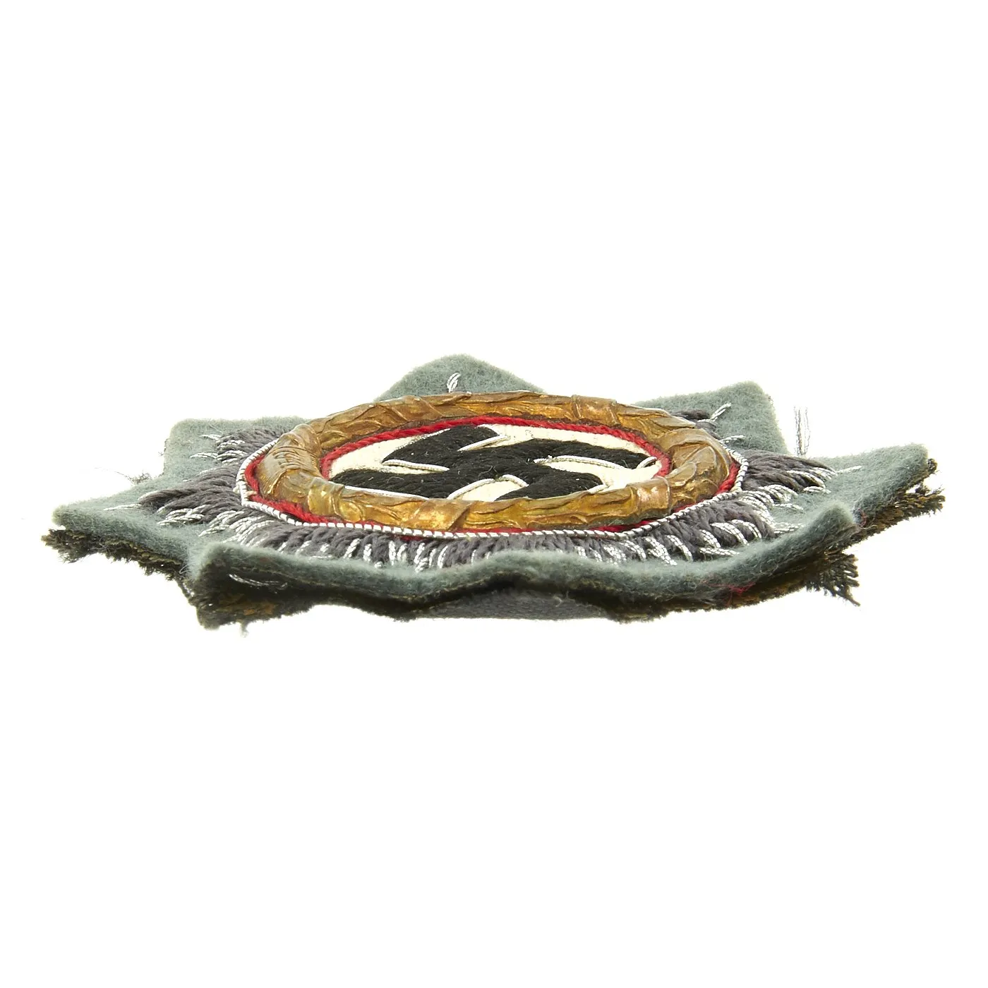 Original German WWII Gold German Cross Award Embroidered Cloth Badge