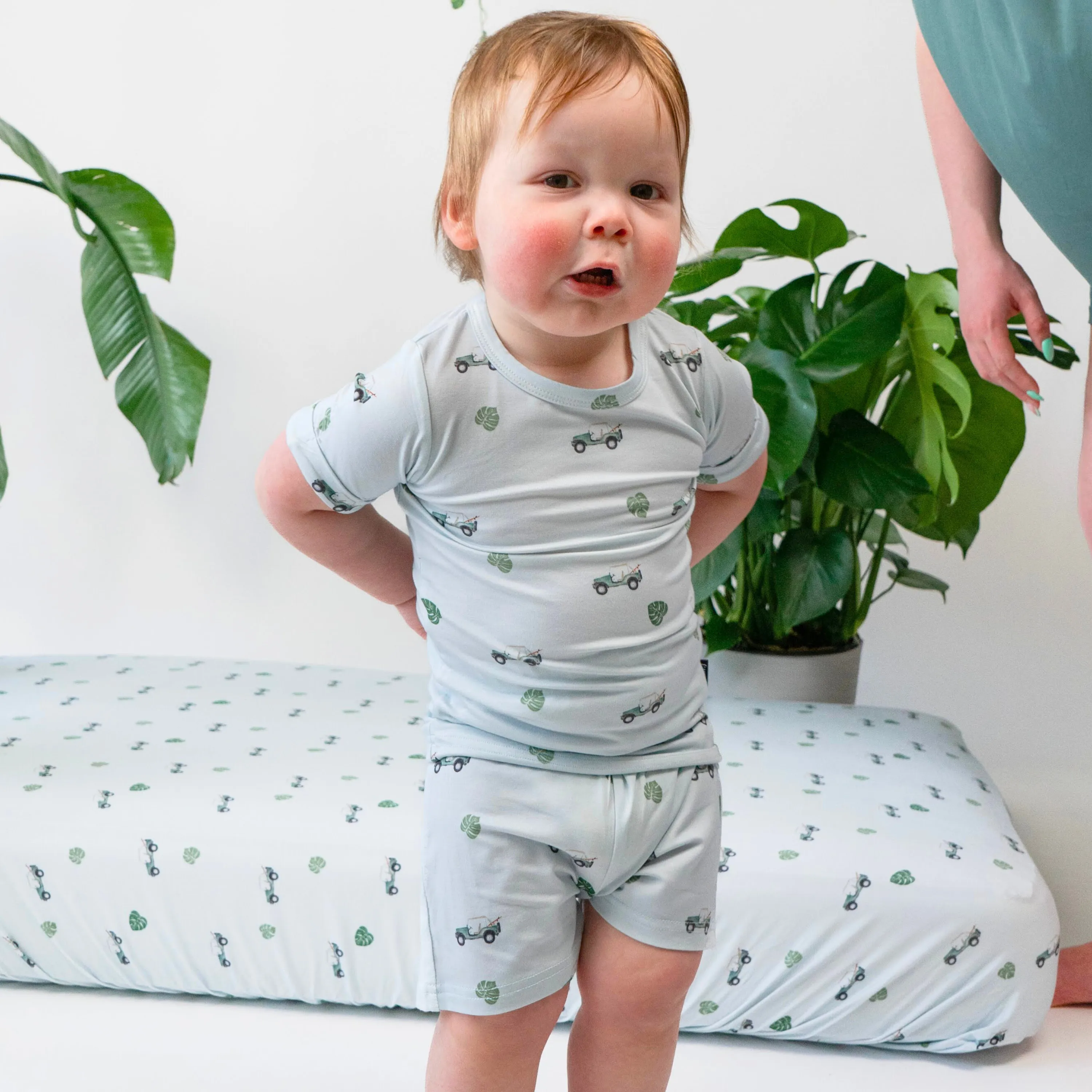 Summer PJ Set - Green Jeep