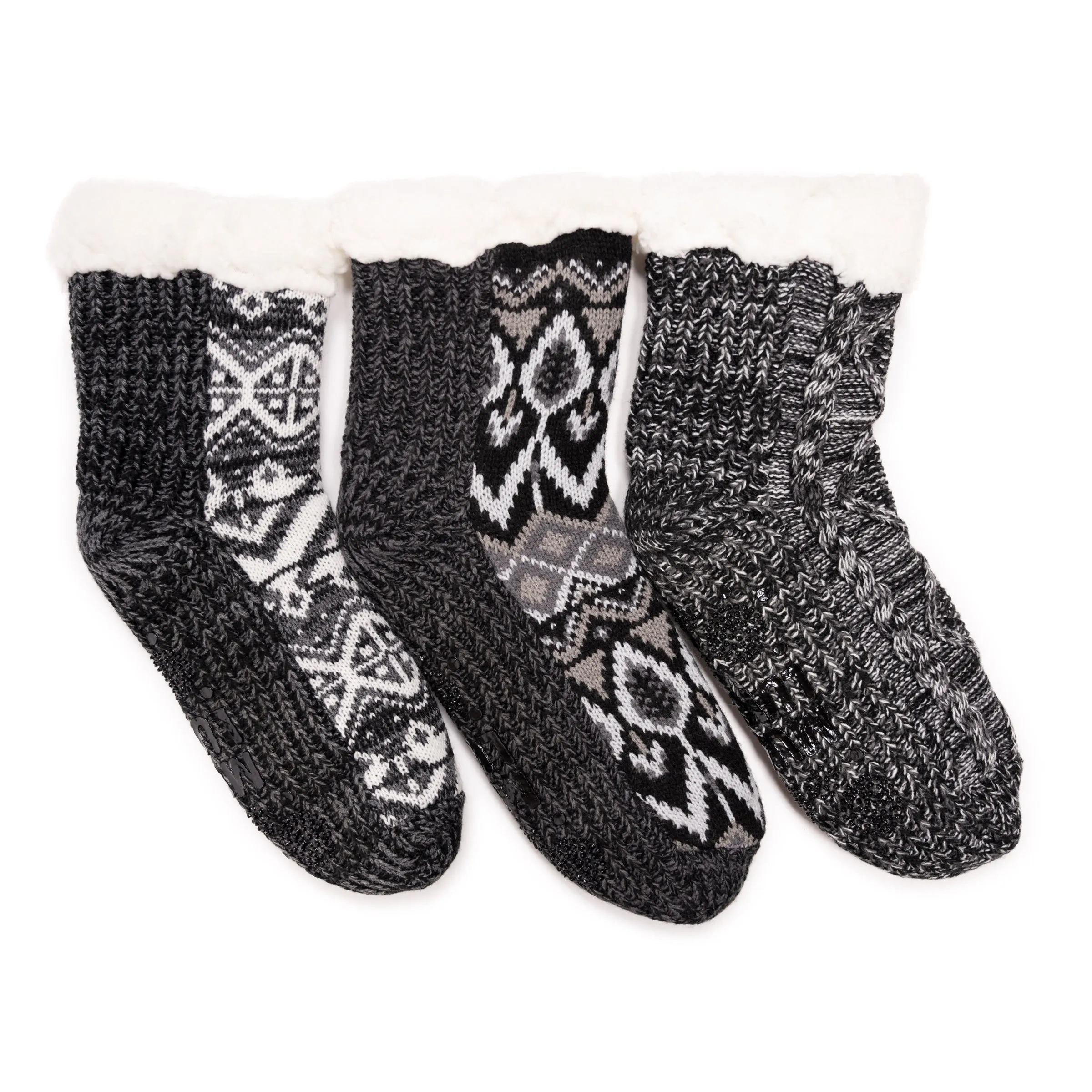 Women's 3 Pair Pack Pieced Cabin Socks