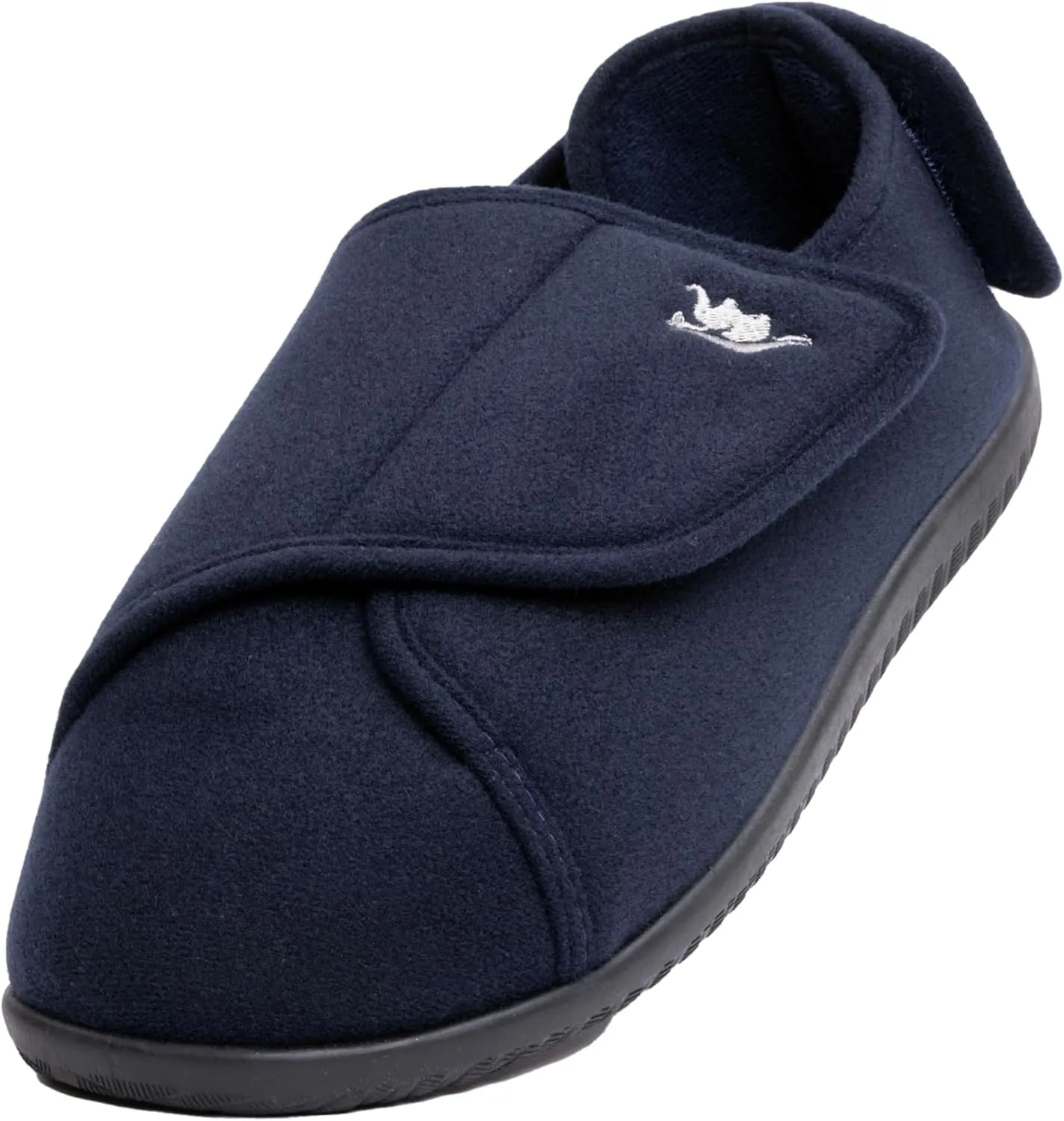 Women's Wide, Extra Wide 80-D Memory Foam Diabetic Slipper with Adjustable Closure Anti Slip Sole, Warm Plush Fleece Arthritis Edema Swollen Diabetic House Shoes